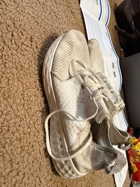 Nike Kids Off-White Knit Lace-Up Sneakers